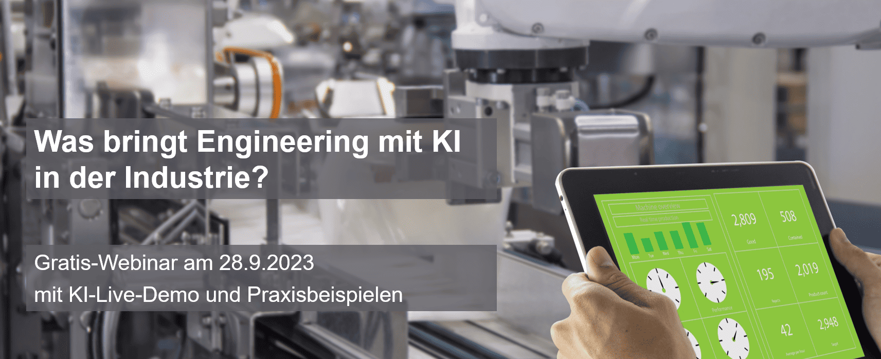Was bringt Engineering mit KI in der Industrie? Gratis-Webinar am 28.9.2023