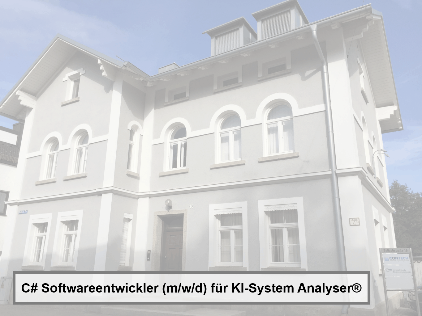 C# Softwareentwickler (m/w/d) für KI-System Analyser®