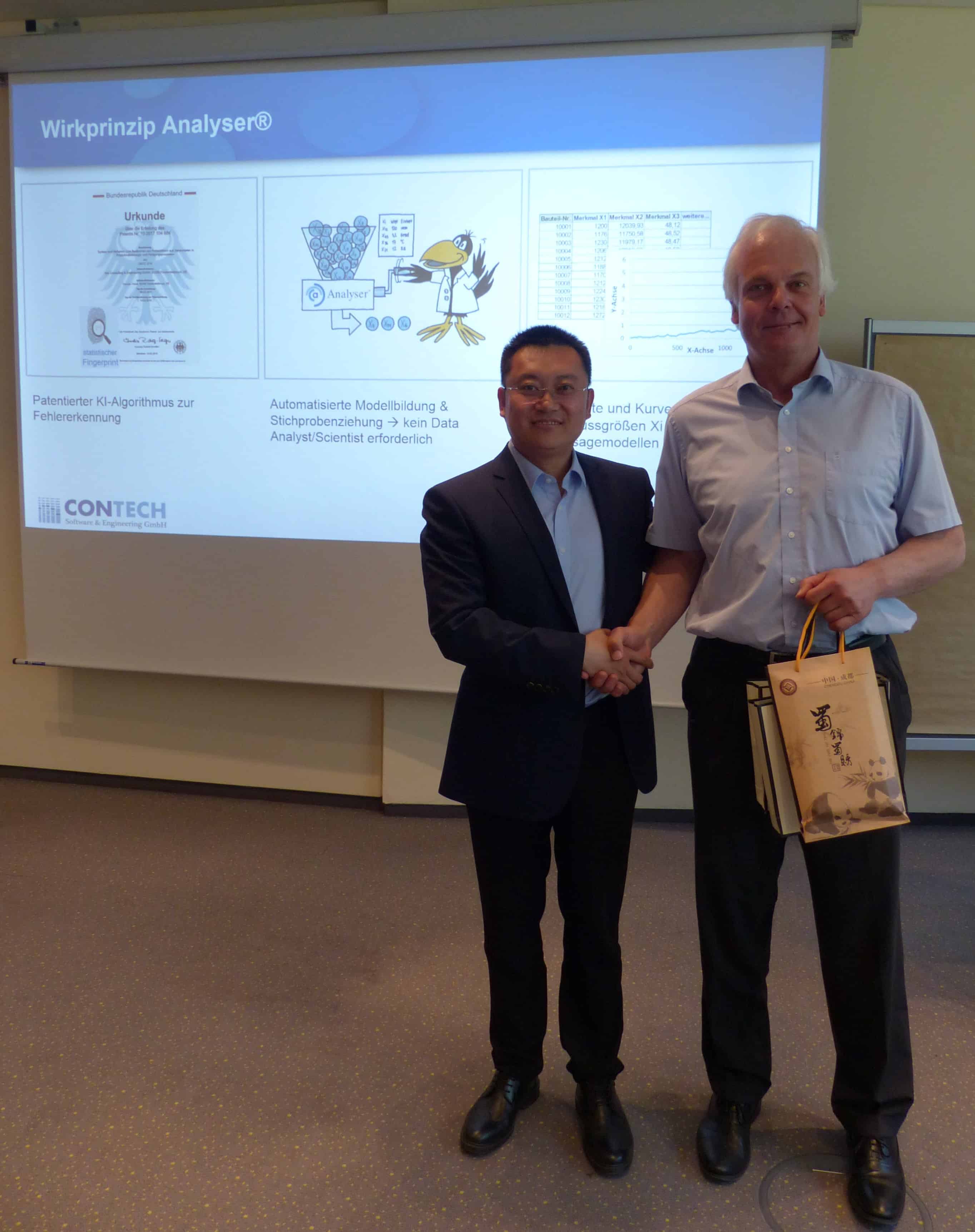 Delegation aus China besucht Contech - KI Analyser für robuste Produke & stabile Prozesse