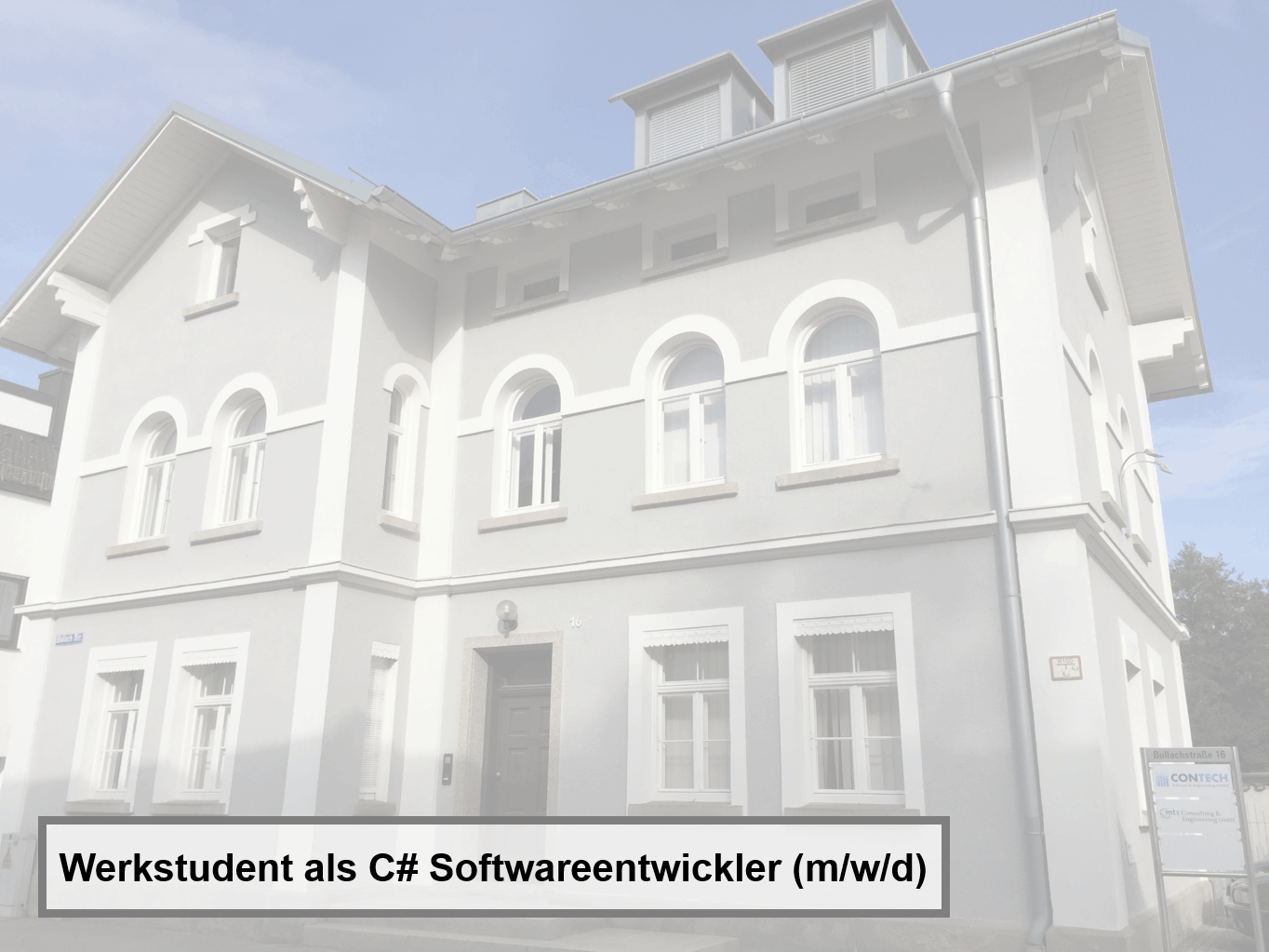 Werkstudent als C# Softwareentwickler (m/w/d) für KI-System Analyser®